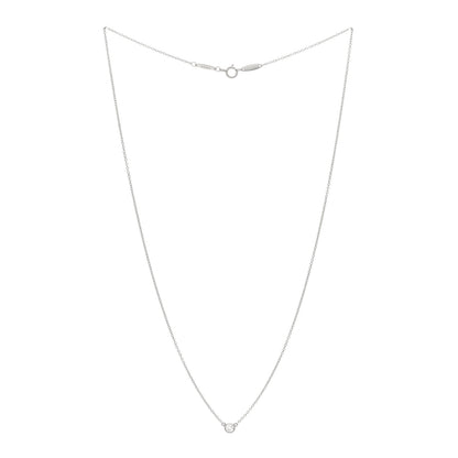 Tiffany Platinum Diamond .12ct Elsa Peretti Diamonds by the Yard Pendant Necklace 3 of 5