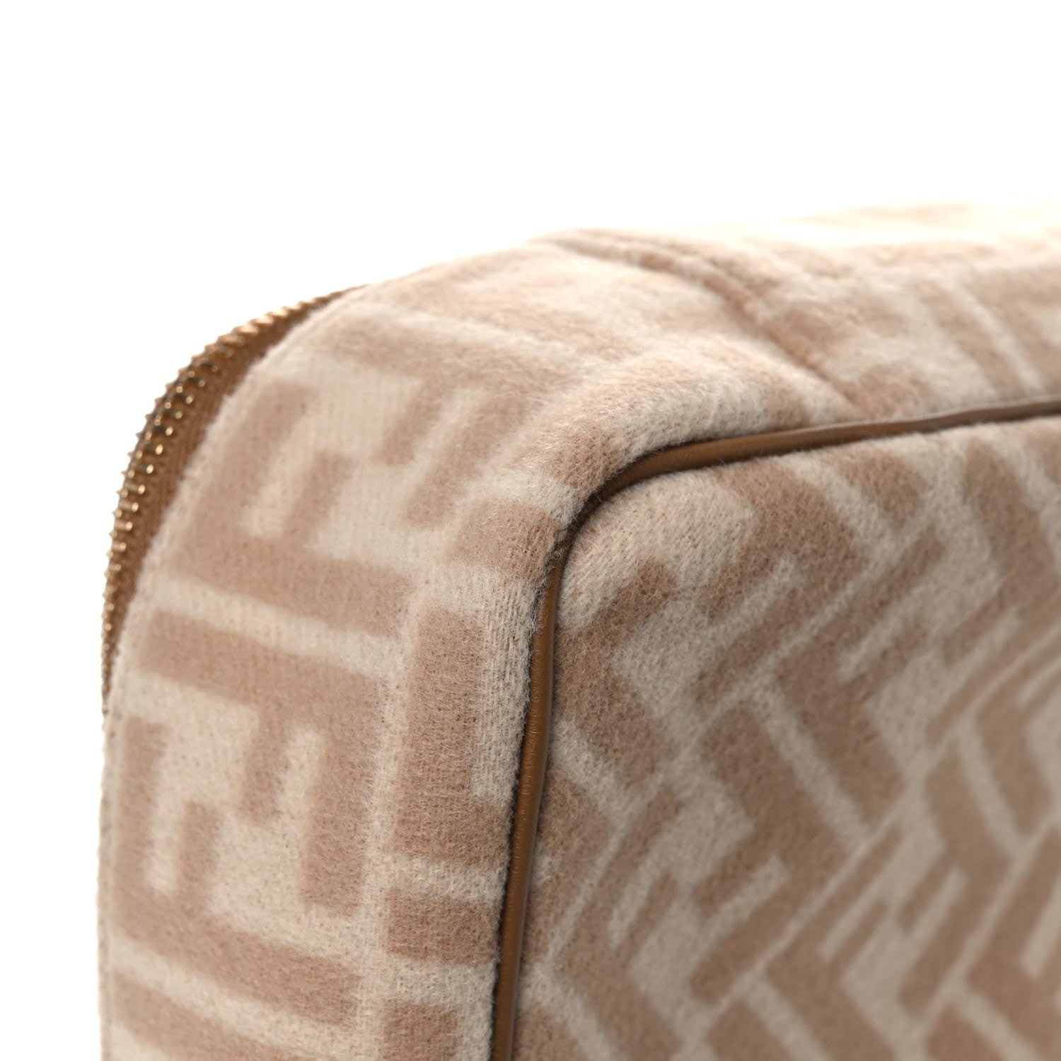 Fendi Wool FF 1974 Organizer Beige Cammello Sand 10 of 11
