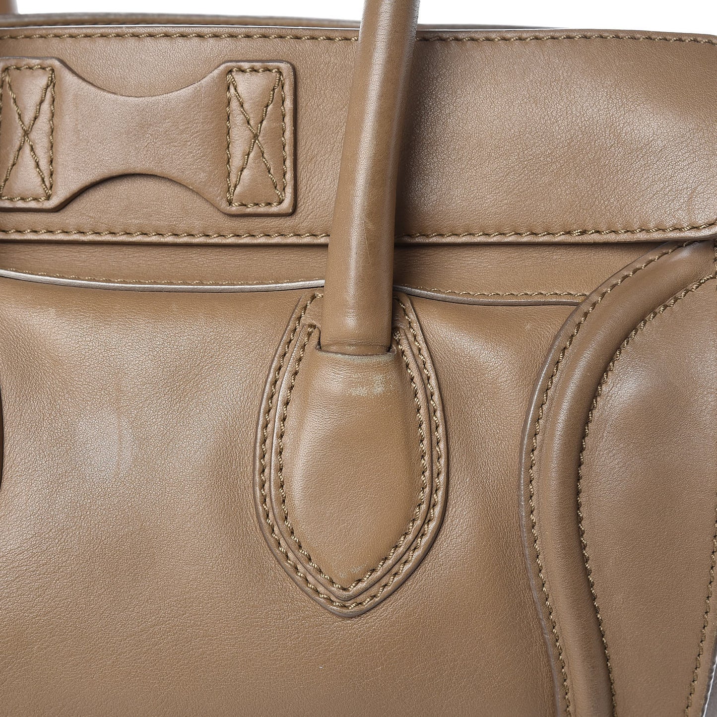 Smooth Calfskin Mini Luggage Camel