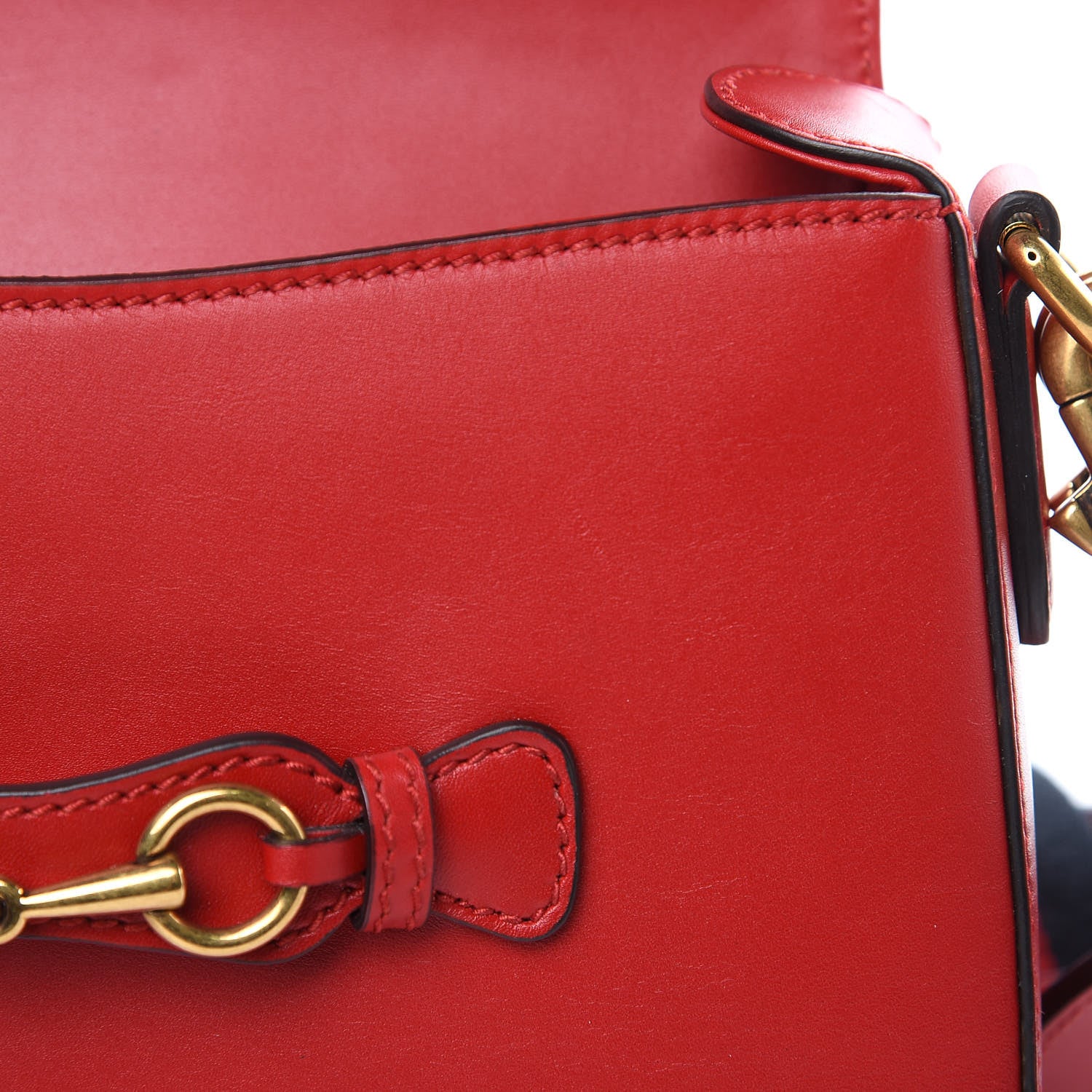 Gucci Ruinart Calfskin Medium Lady Web Shoulder Bag Hibiscus Red 12 of 13