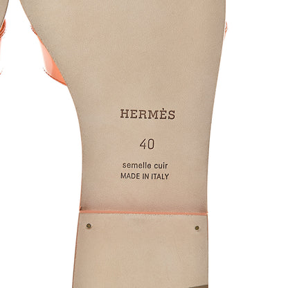 Hermes Patent Oran Sandals 40 Orange Melon 6 of 8