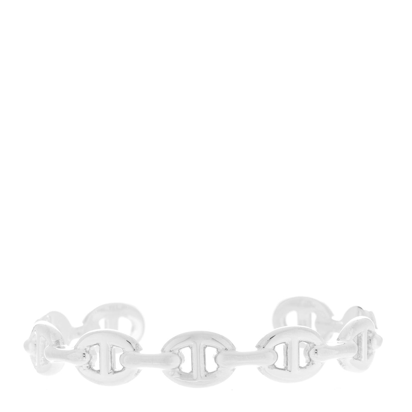Sterling Silver MM Chaine d'Ancre Enchainee Cuff Bracelet ST