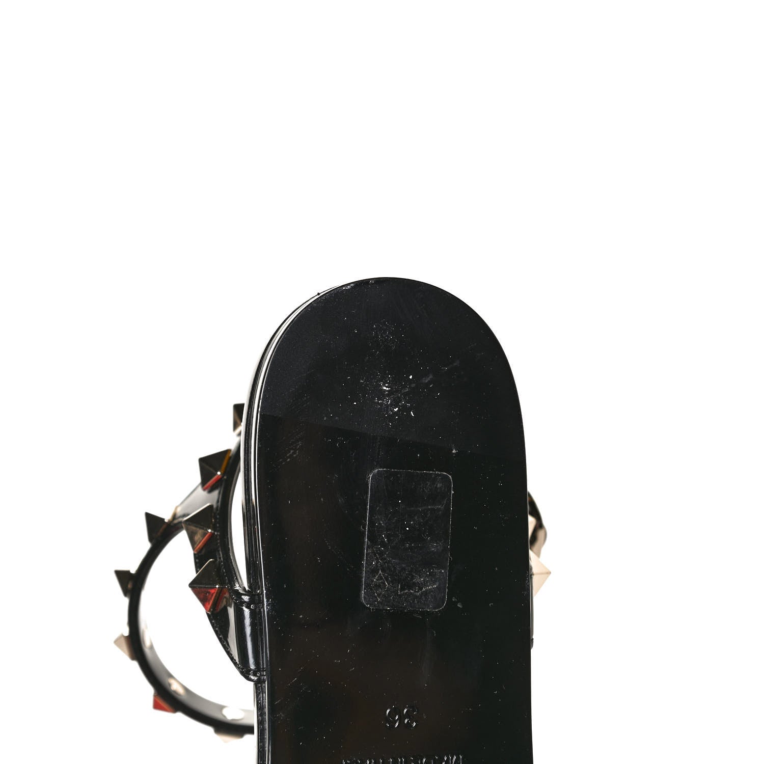 Valentino Garavani PVC Jelly Rockstud Caged Sandals 36 Black 21 of 22
