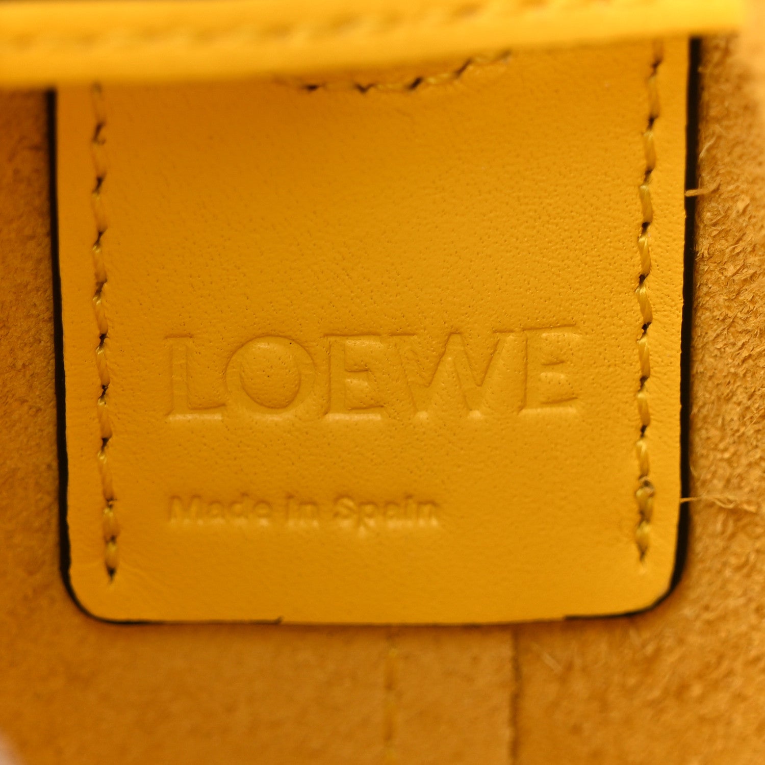 Loewe Calfskin Mini Balloon Bucket Bag Yellow 6 of 10