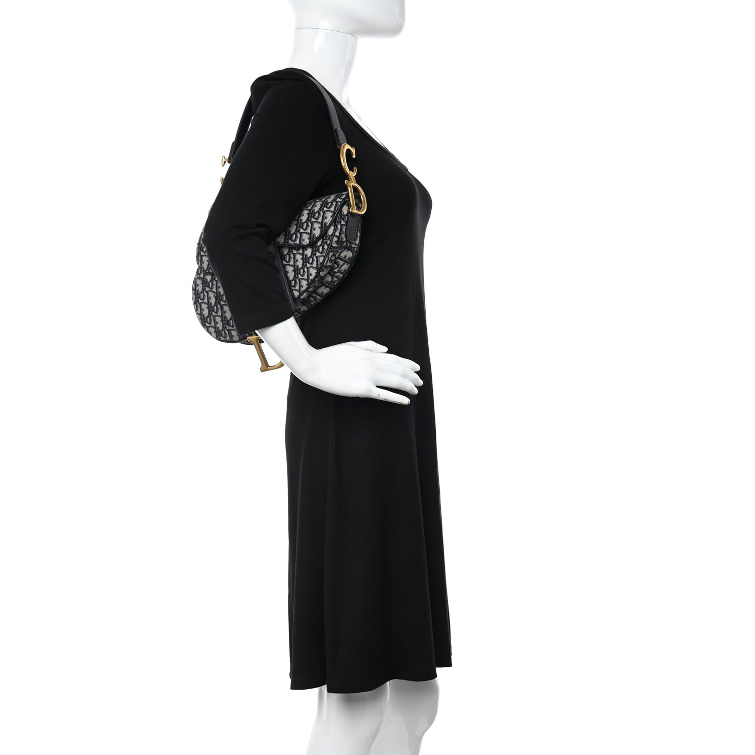 Christian Dior Oblique Saddle Bag Blue 2 of 10