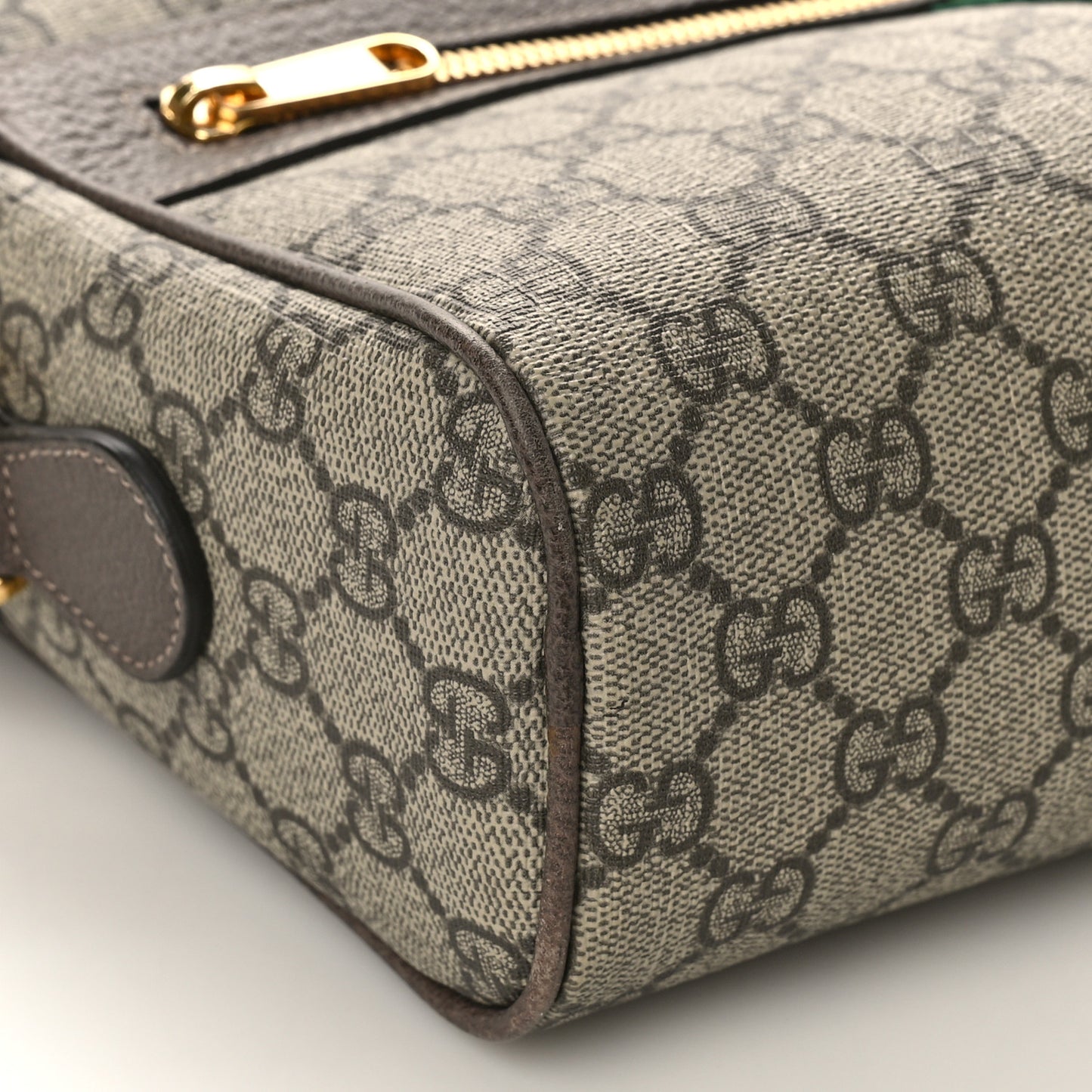 GG Supreme Monogram Web Small Ophidia Shoulder Bag Brown