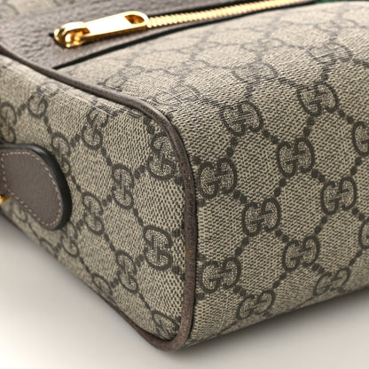 Gucci GG Supreme Monogram Web Small Ophidia Shoulder Bag Brown 8 of 9