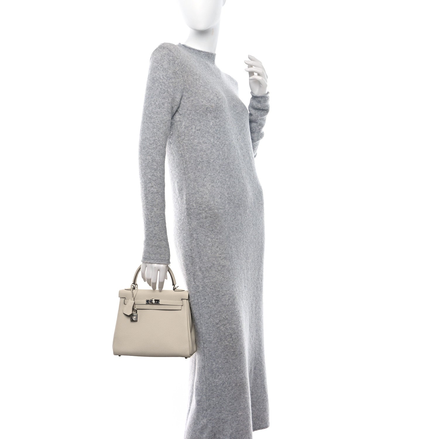 Hermes Togo Kelly Retourne 25 Craie 2 of 13