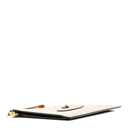 Gucci GG Supreme Monogram Neo Vintage Zip Wristlet Pouch Beige New Acero Crop 4 of 9