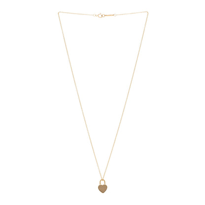 Tiffany 18K Yellow Gold Return to Tiffany Heart Lock Pendant Necklace 3 of 5