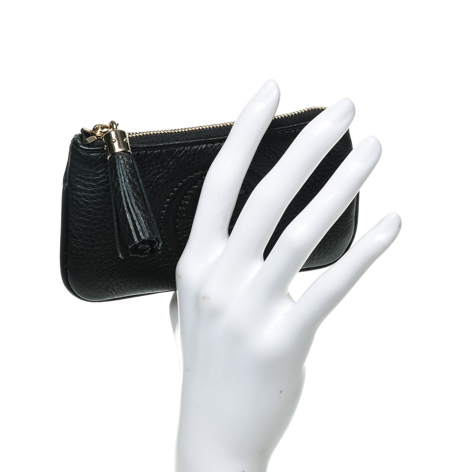 Gucci Pebbled Calfskin Soho Key Case Black 2 of 7