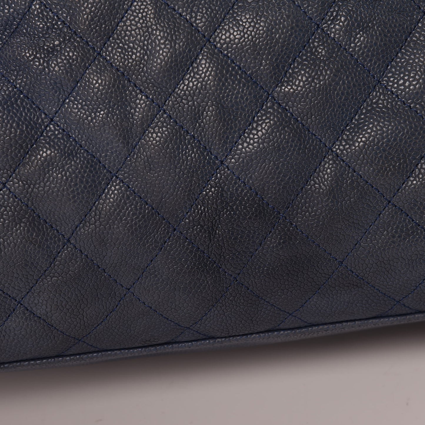 Caviar Quilted French Riviera Hobo Blue