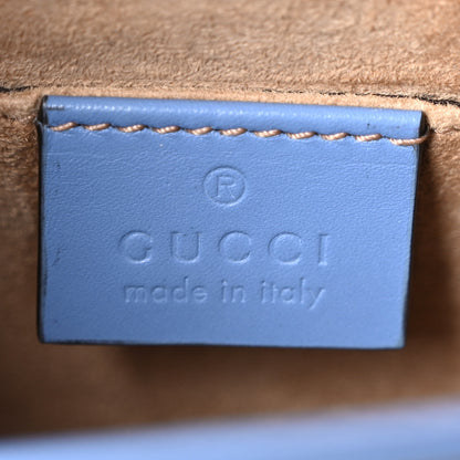 Gucci Calfskin Mini Sylvie Chain Shoulder Bag Clear Sky Blue 6 of 10