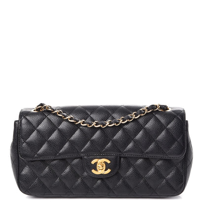 Chanel Caviar Quilted East West Flap Black 1 of 7
