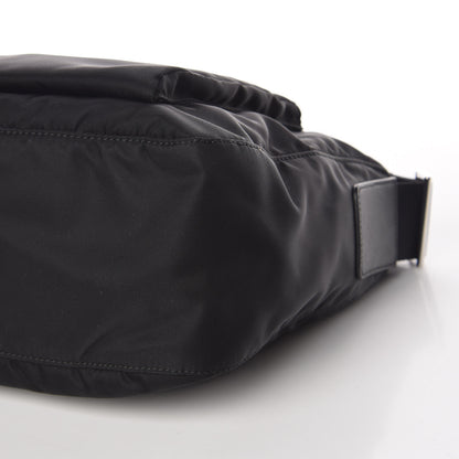 Prada Nylon Flat Messenger Bag Black 9 of 10