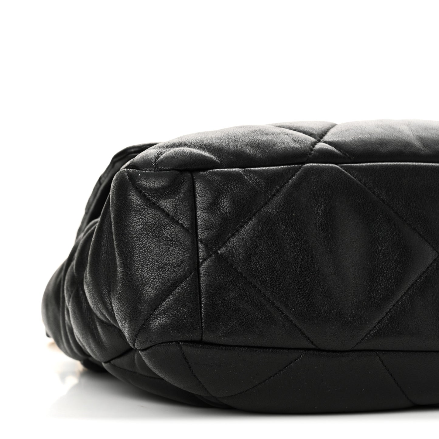Lambskin Quilted Large Chanel 19 Flap Black