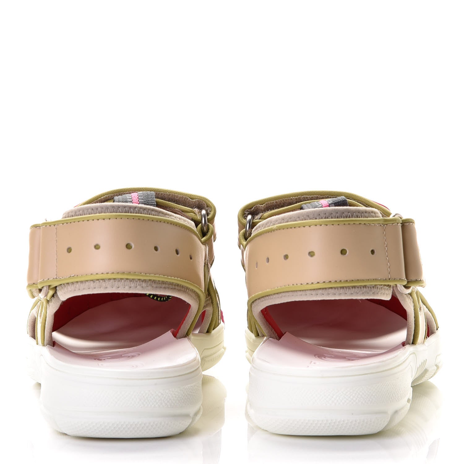 Gucci Mesh Fabric Tinsel Sport Sandals 35.5 Loess Sand Box Pink 4 of 7