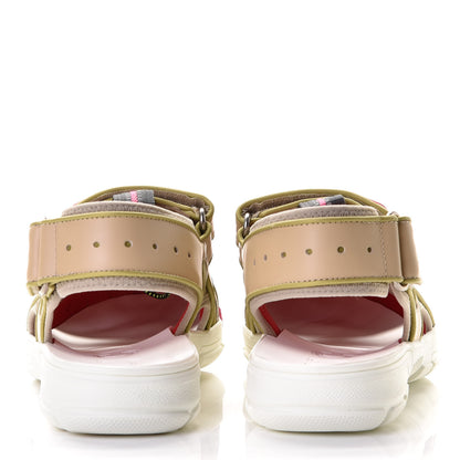 Gucci Mesh Fabric Tinsel Sport Sandals 35.5 Loess Sand Box Pink 4 of 7