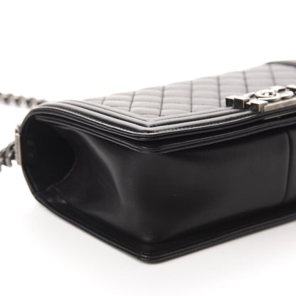 Chanel Lambskin Quilted Medium Boy Flap Black 6 of 11