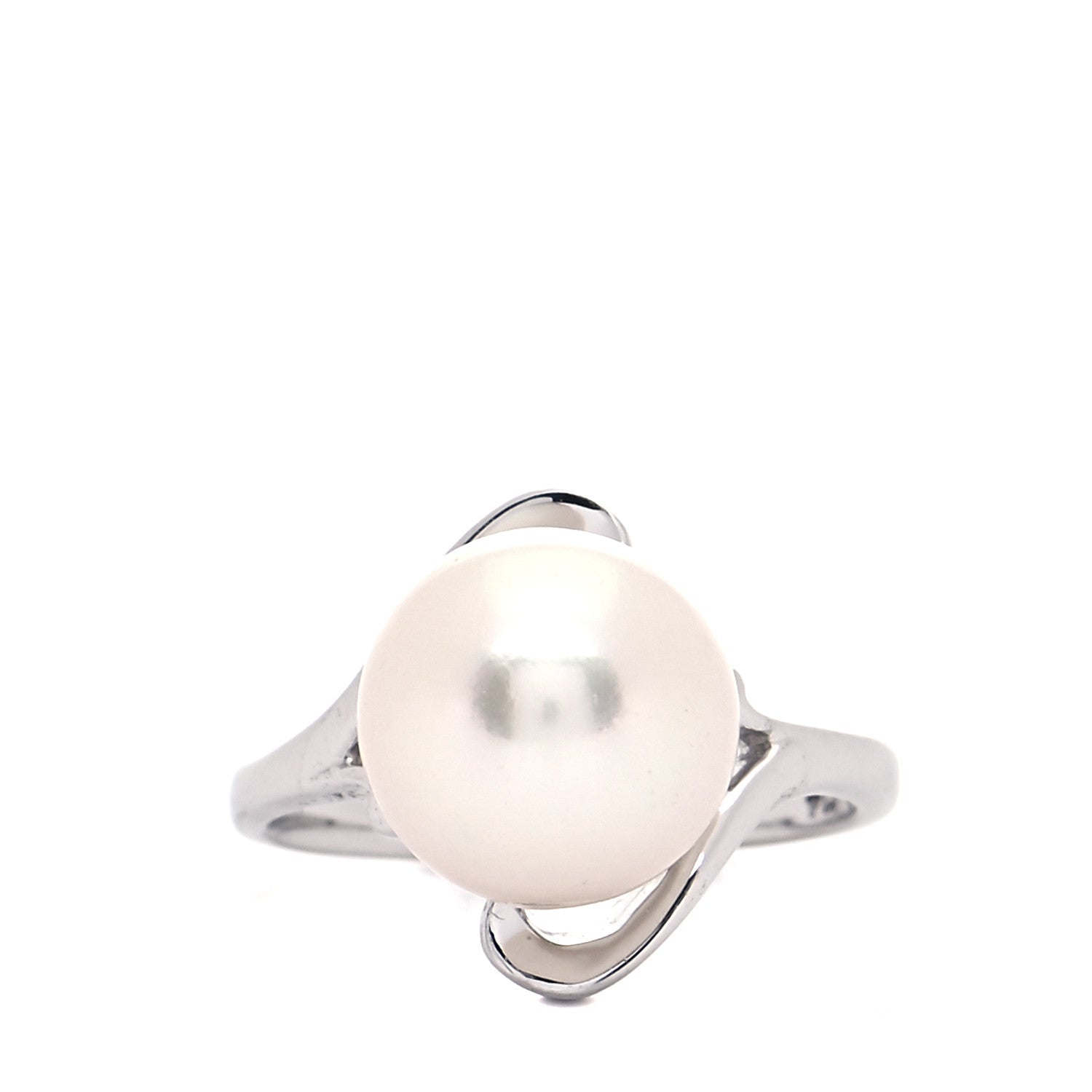 Mikimoto 14K White Gold Akoya Pearl 9.5mm Ring 48 4.5 1 of 5