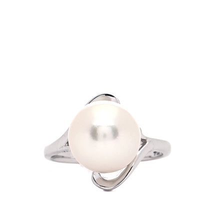 Mikimoto 14K White Gold Akoya Pearl 9.5mm Ring 48 4.5 1 of 5