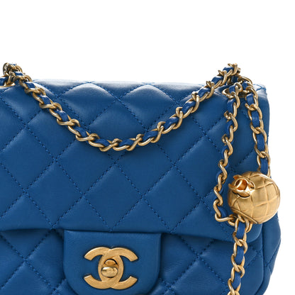 Chanel Lambskin Quilted Mini Pearl Crush Flap Blue 8 of 10
