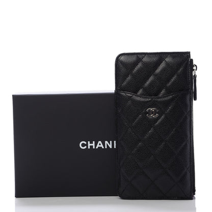 Chanel Caviar Quilted Classic Flat Wallet Pouch Black 8 of 8