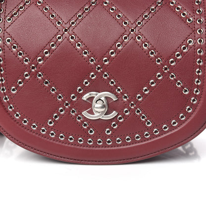 Chanel Calfskin Coco Eyelets Small Flap Bag Red 10 of 10