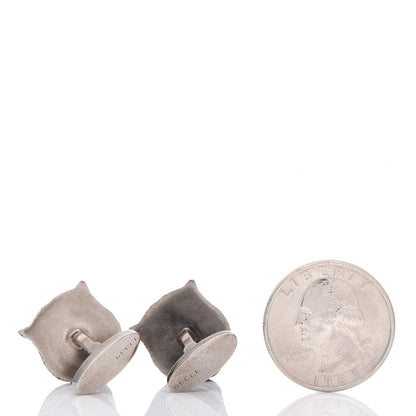Gucci Sterling Silver Feline Head Cufflinks 2 of 3