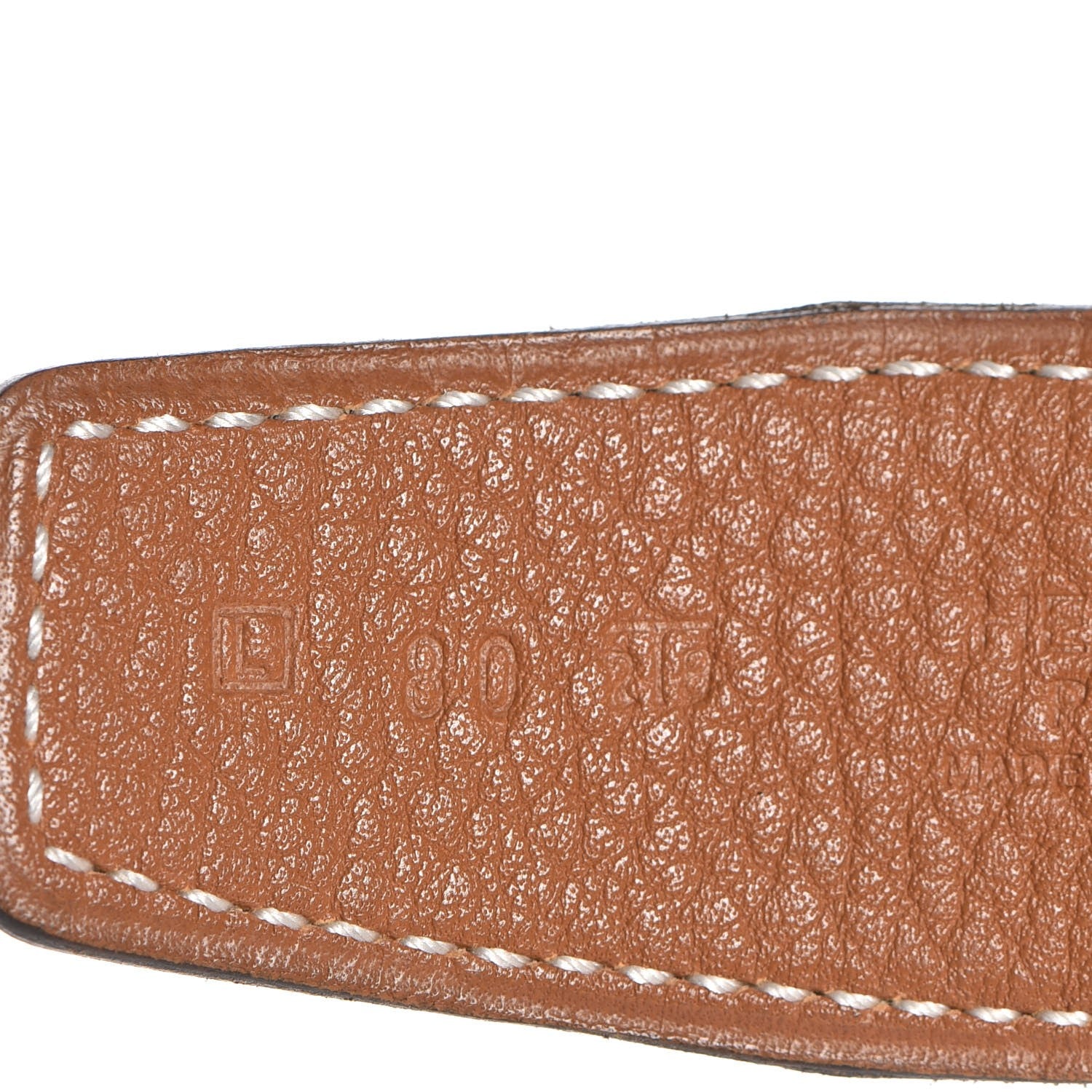 Hermes Box Togo 32mm H Belt 80 Black Gold 7 of 15