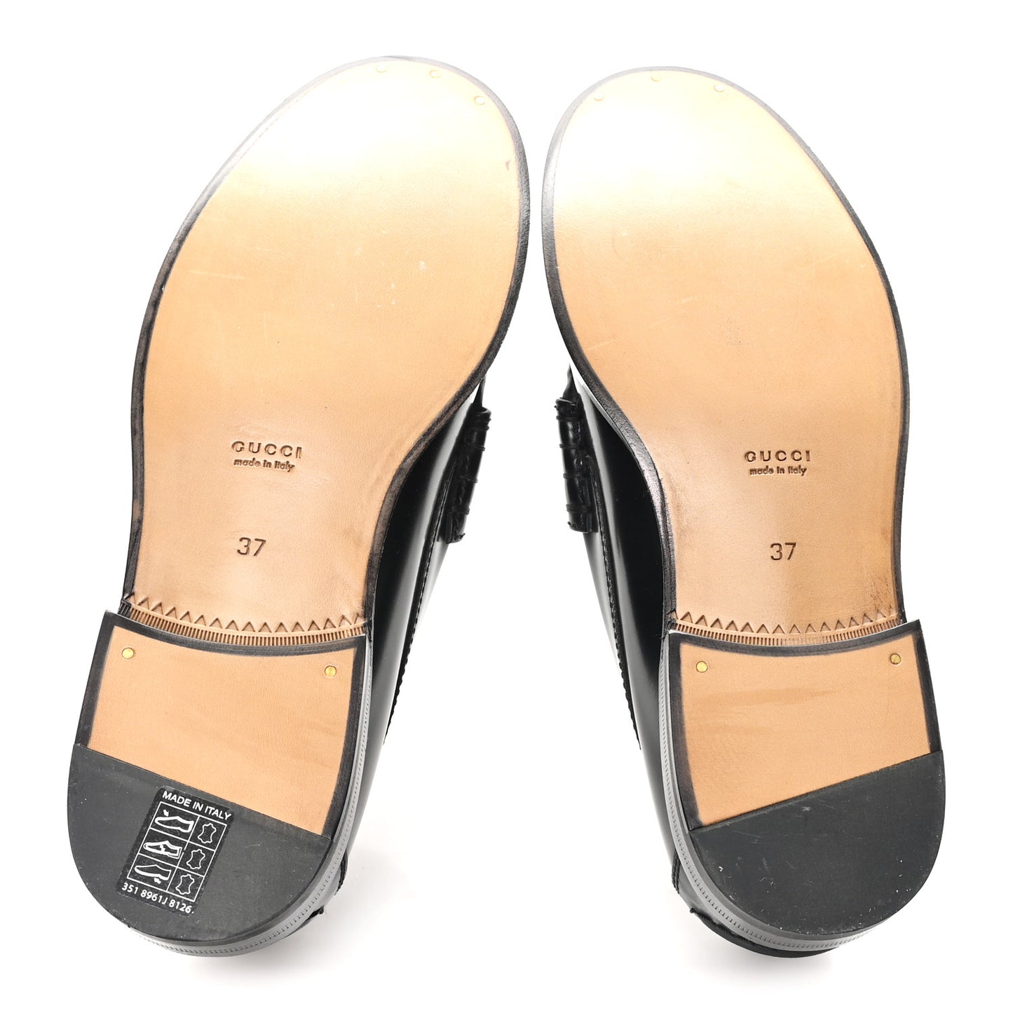 Millennial Ribot Cut Out Interlocking G Loafers 37 Black