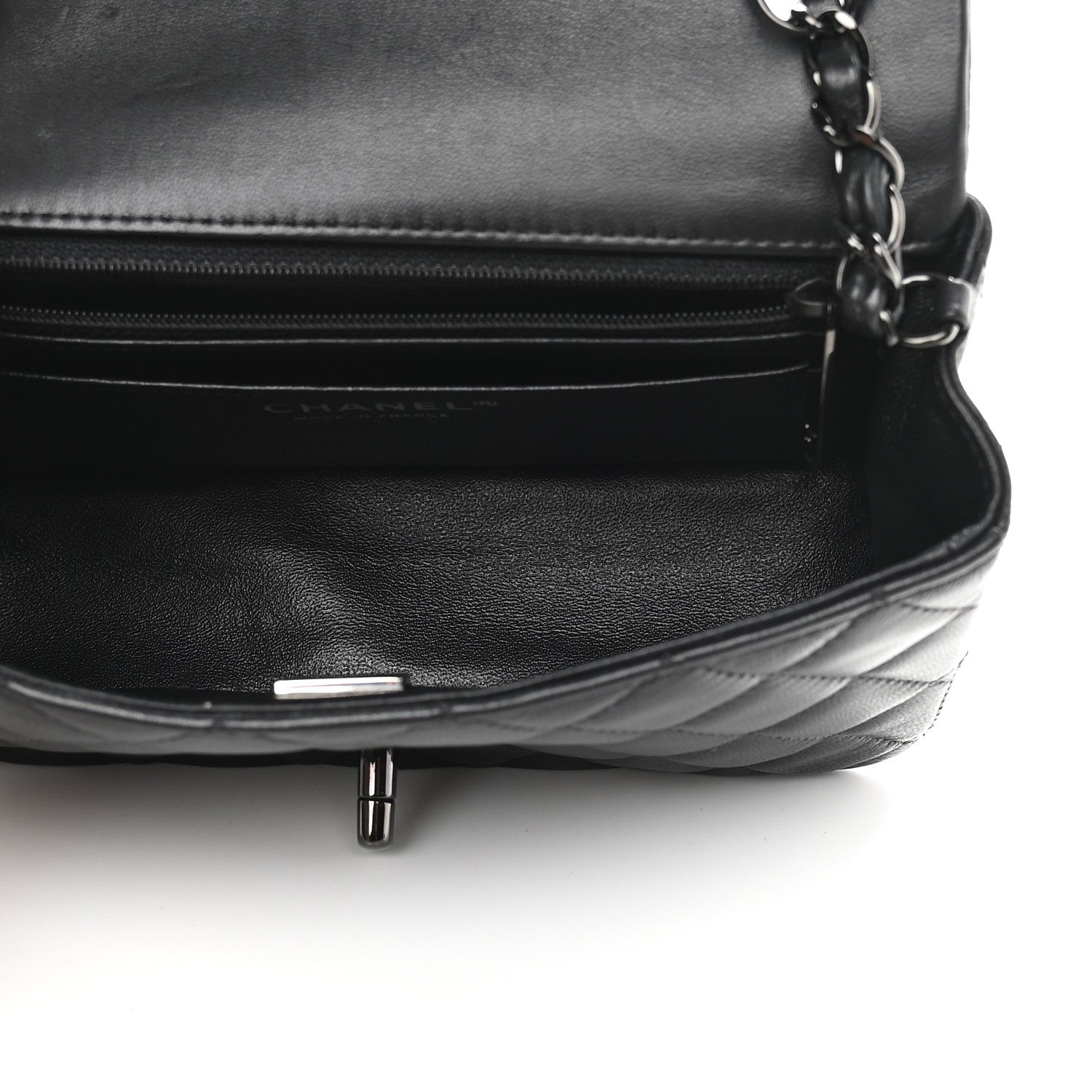 Chanel Lambskin Quilted Mini Rectangular Flap So Black 5 of 9