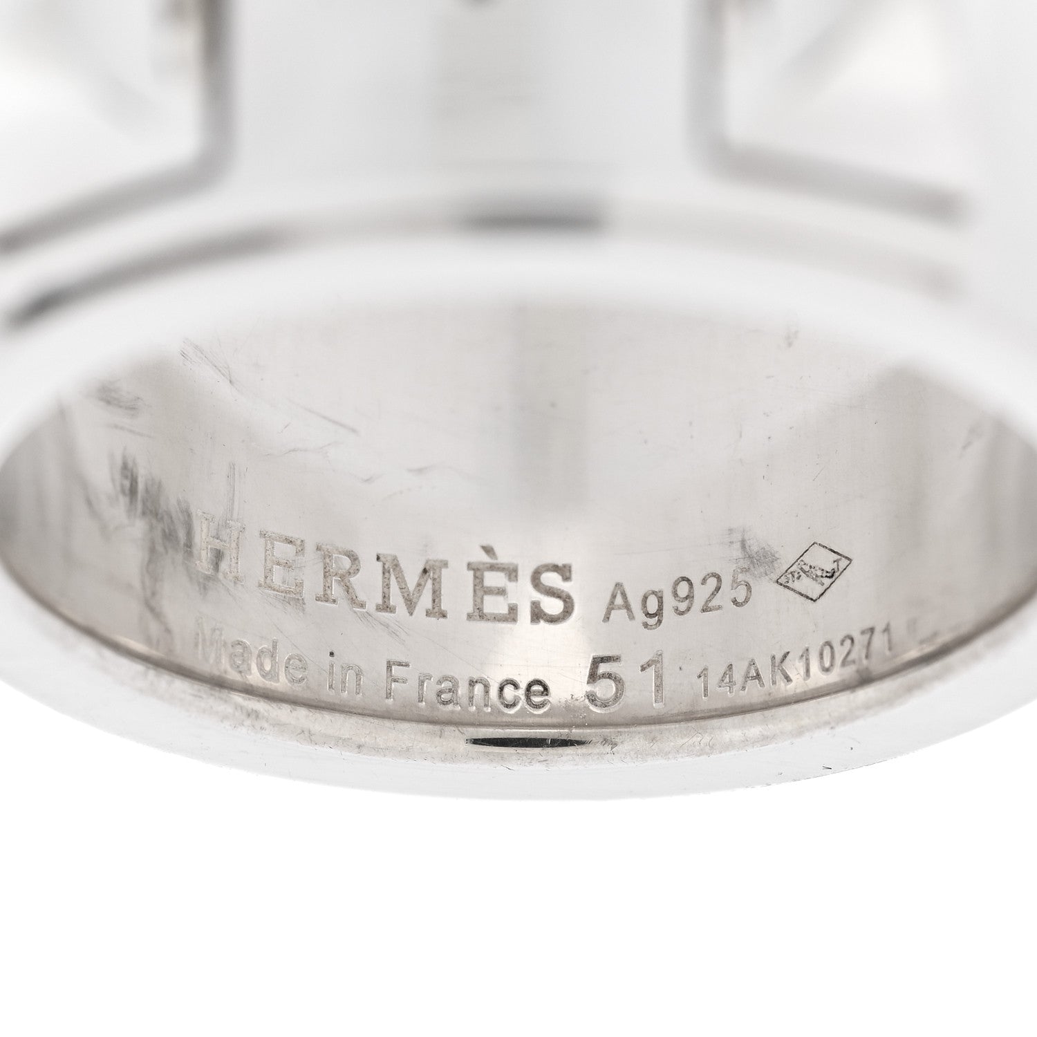 Hermes Sterling Silver Collier De Chien CDC Ring 51 5.75 4 of 4