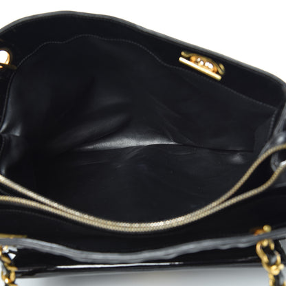 Chanel Patent Flap Shoulder Bag Black 5 of 24