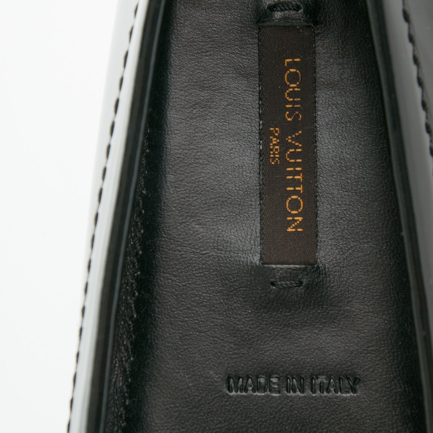Patent Calfskin Oxford Loafers 35.5 Black