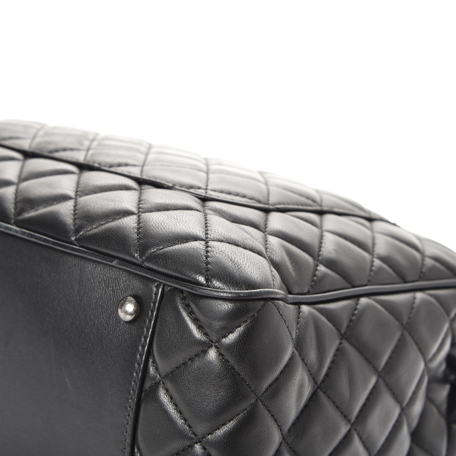Chanel Lambskin Quilted Front Flap Tote Black 14 of 15