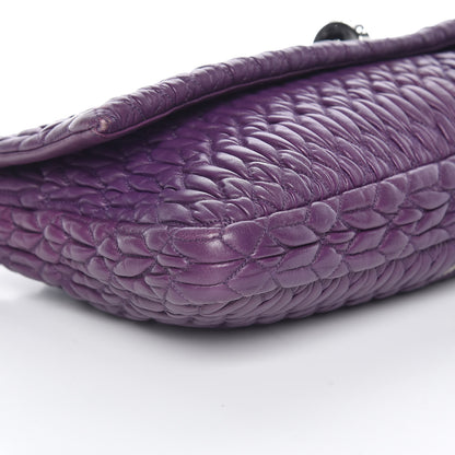 Miu Miu Nappa Matelasse Crystal Flap Clutch Viola 9 of 10