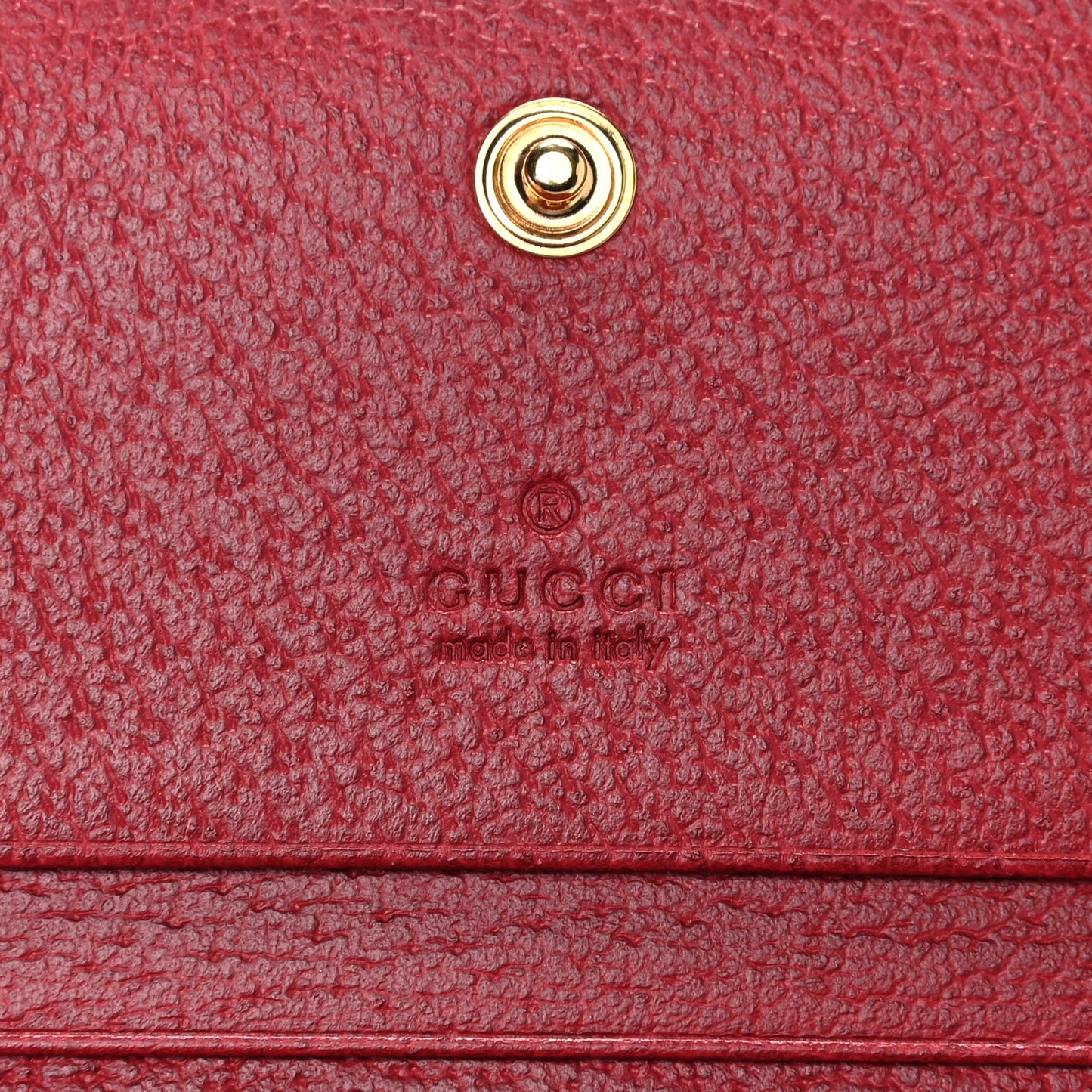 GG Supreme Monogram Flora Web Ophidia Card Case Red