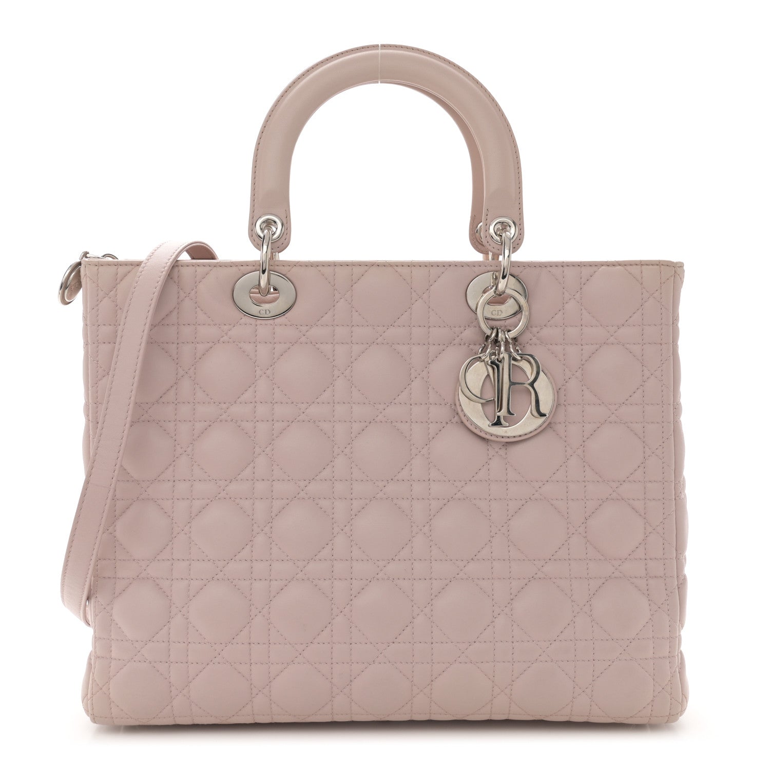 Christian Dior Lambskin Cannage Large Lady Dior Light Pink 1 of 9