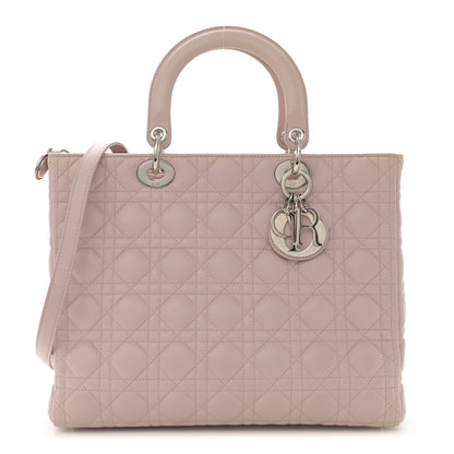 Christian Dior Lambskin Cannage Large Lady Dior Light Pink 1 of 9