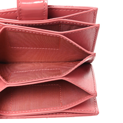 Christian Dior Patent Cannage Lady Dior 5-Gusset Card Holder Pink 5 of 7
