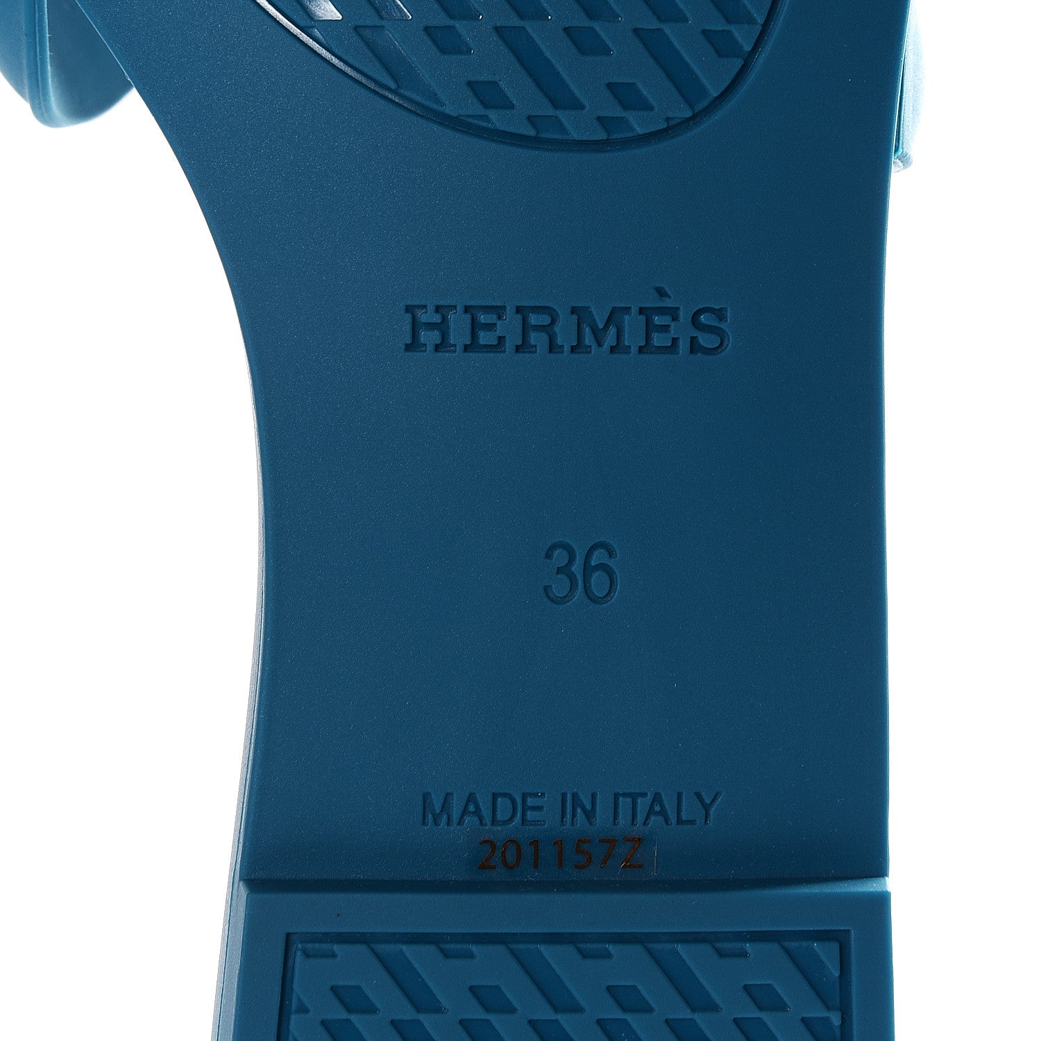 Hermes Rubber Aloha Sandals 36 Bleu Vif 10 of 11