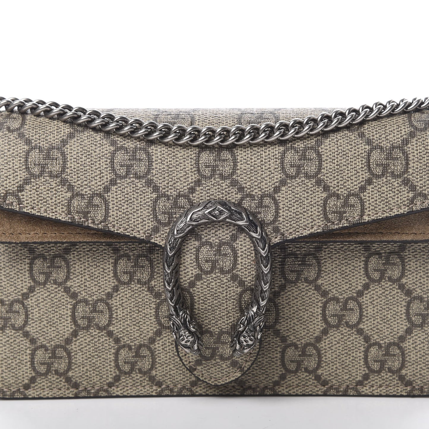GG Supreme Monogram Super Mini Dionysus Shoulder Bag Taupe