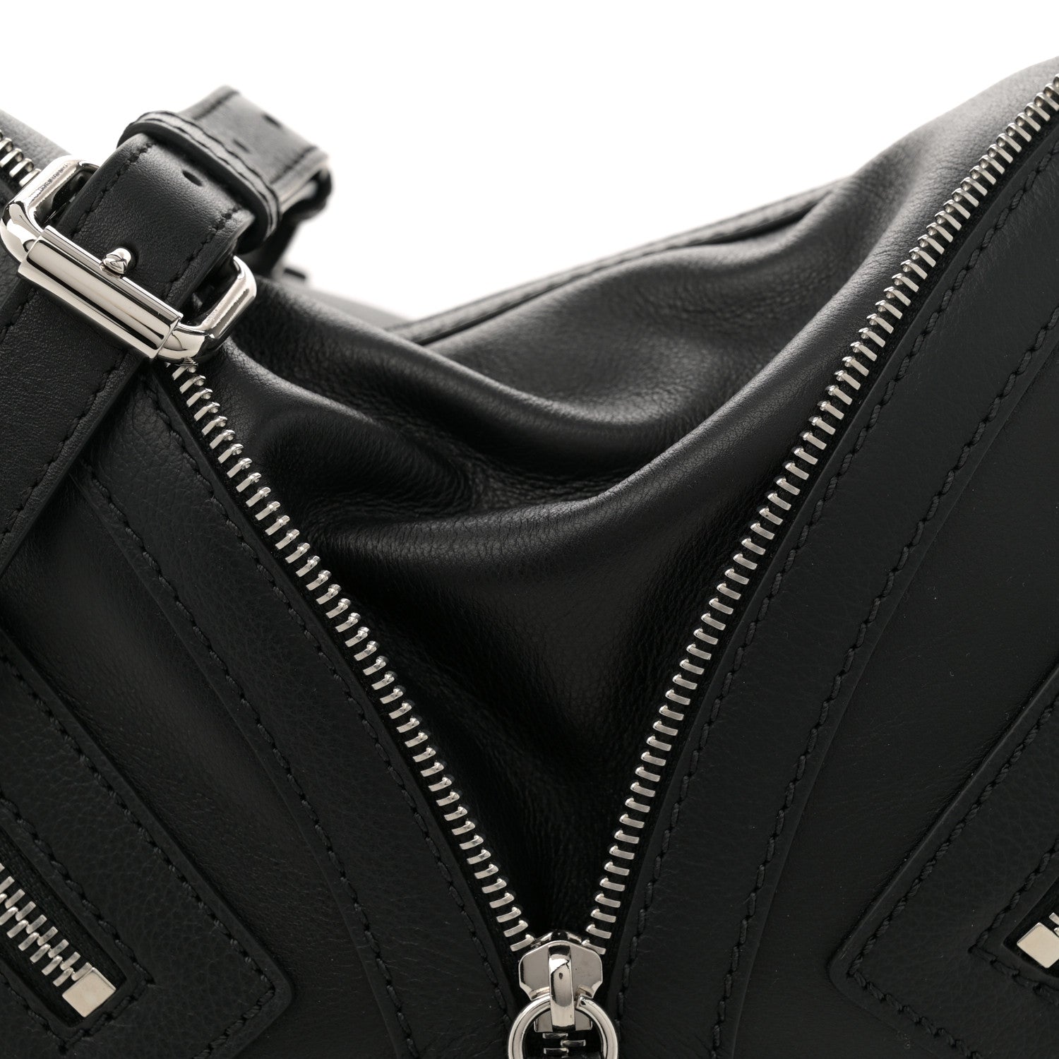 Versace Calfskin Medium Repeat Zip Hobo Black 7 of 9