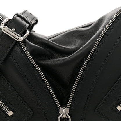 Versace Calfskin Medium Repeat Zip Hobo Black 7 of 9