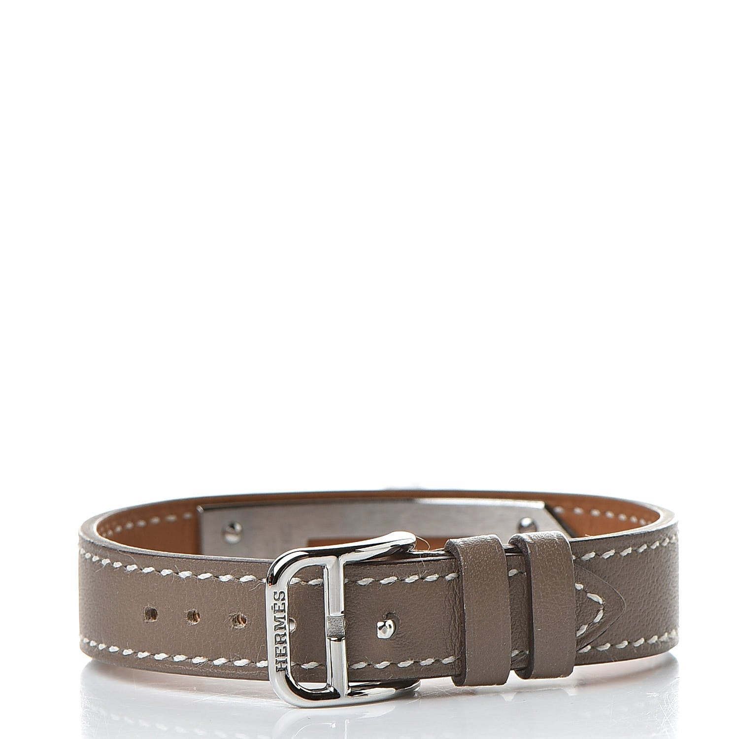 Hermes Swift Kelly Watch Replacement Strap Band Etoupe 3 of 7