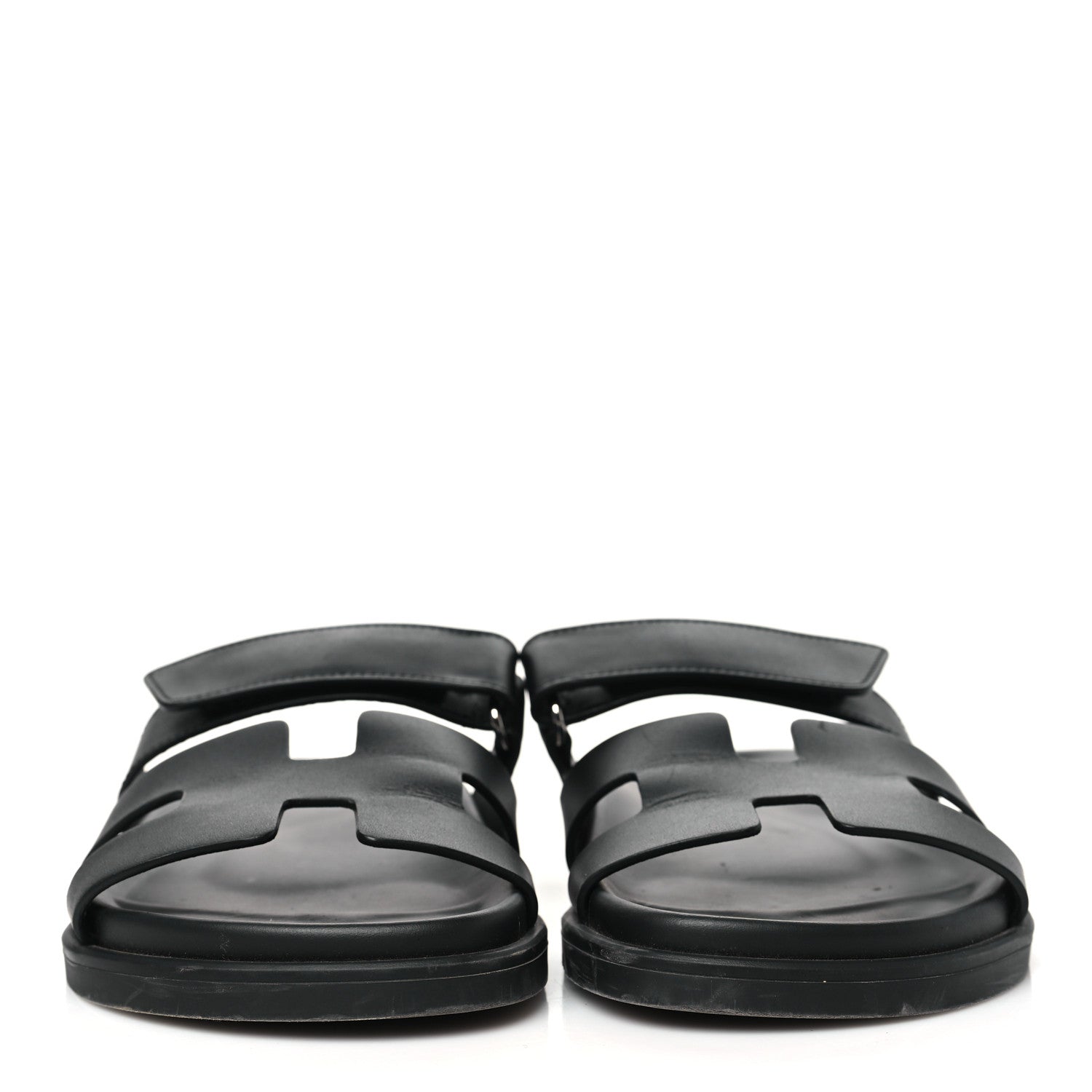 Hermes Calfskin Womens Chypre Sandals 36 Black 3 of 10