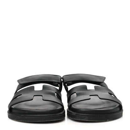 Hermes Calfskin Womens Chypre Sandals 36 Black 3 of 10