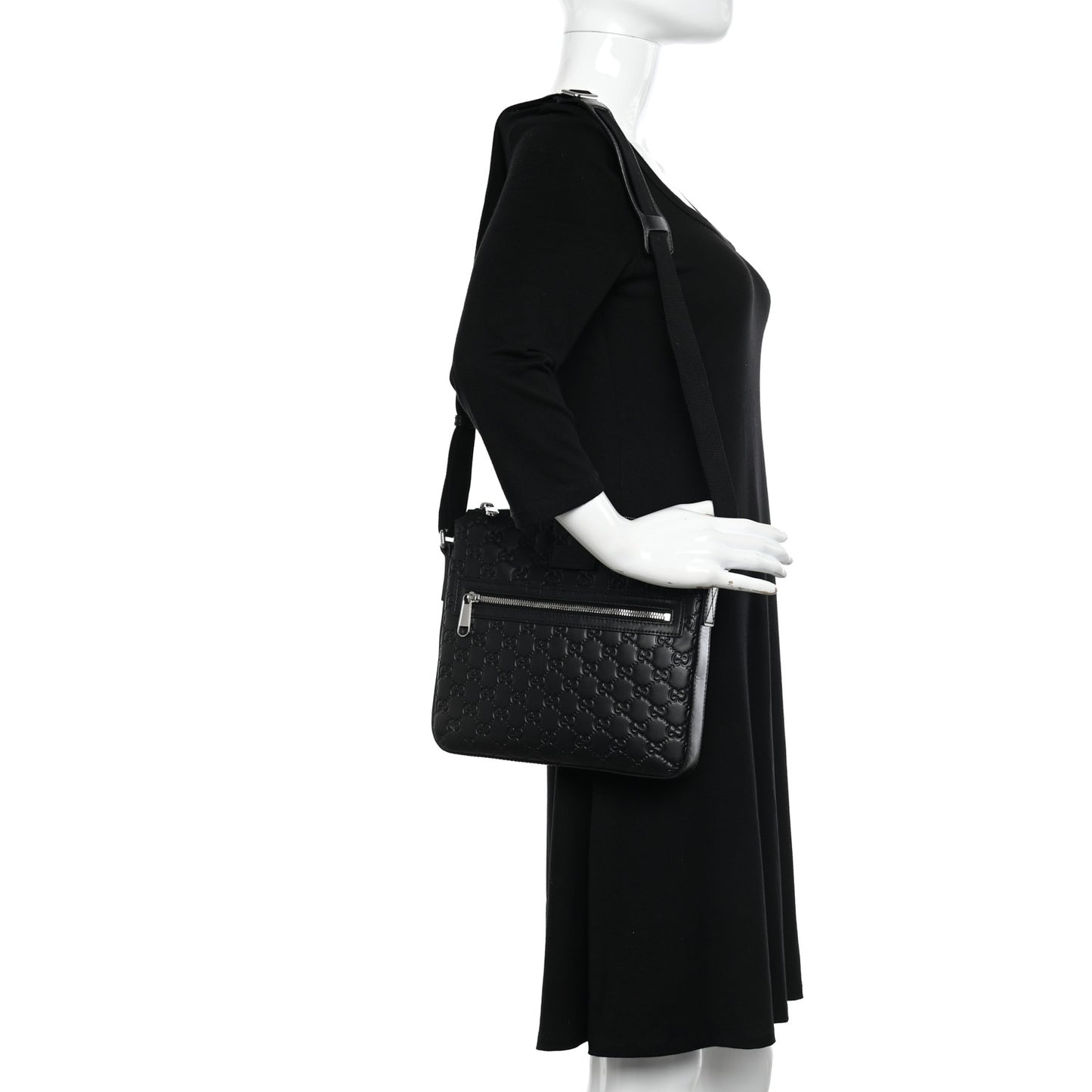Guccissima Signature Small Messenger Bag Black