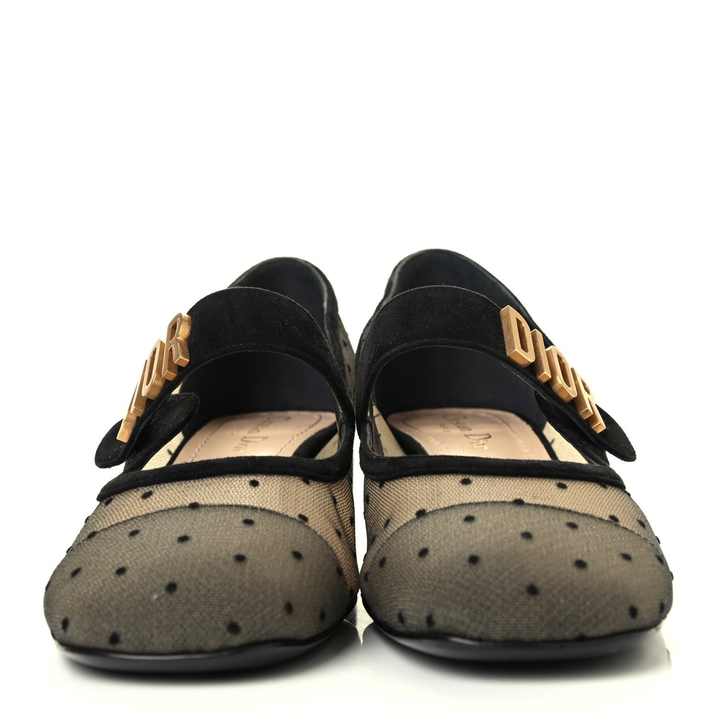Mesh Plumetis Suede Baby-D Ballet Pumps 39.5 Black
